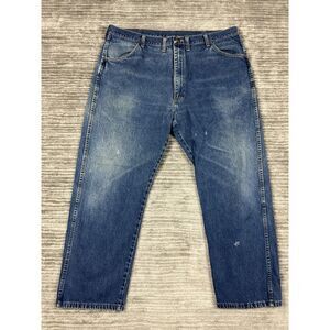 Rustler Jeans Mens 44 x 30‎ Blue 87619PW Medium Wash Distressed Casual